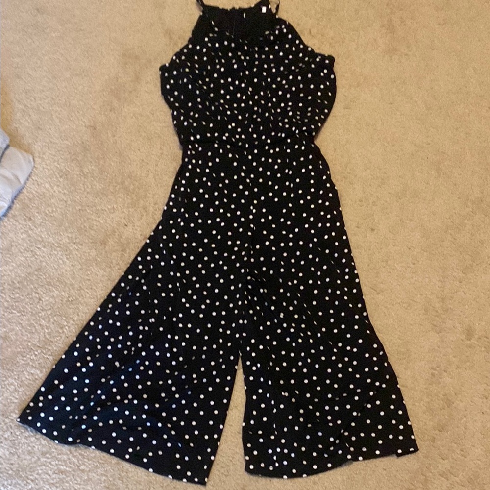 Black and White Polka Dot Jumpsuit